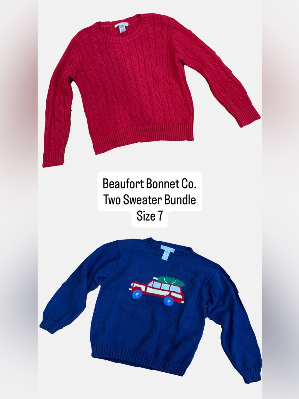The Beaufort Bonnet Company Boys Sweater Bundle Size 7 Christmas Holiday